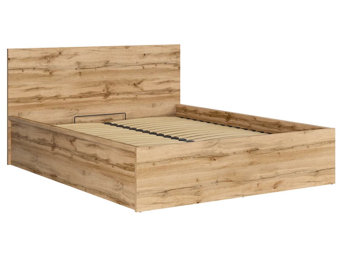 Łóżko Tetrix 160x200 ze stelażem i pojemnikiem dąb wotan